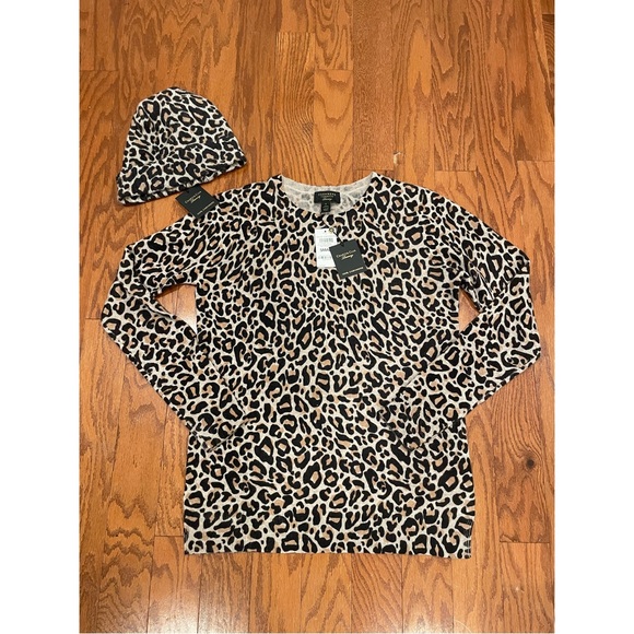 New w Tags 100% Cashmere Charter Club Crew Neck Shirt & Beanie $119 - Picture 6 of 16